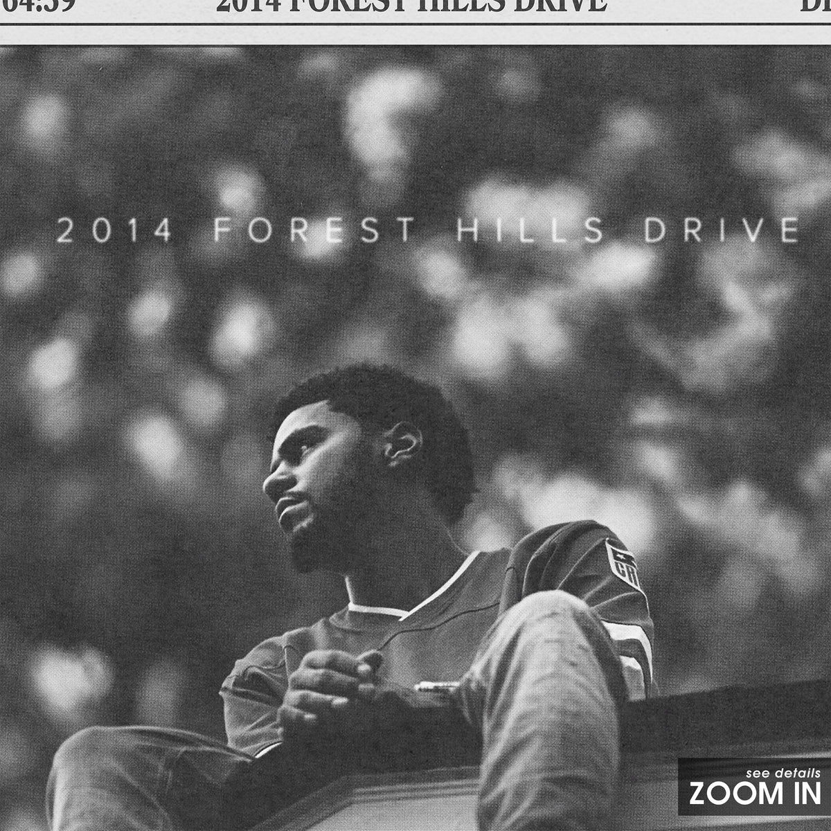 J. Cole 2014 Forest Hills Drive album poster — close-up detail