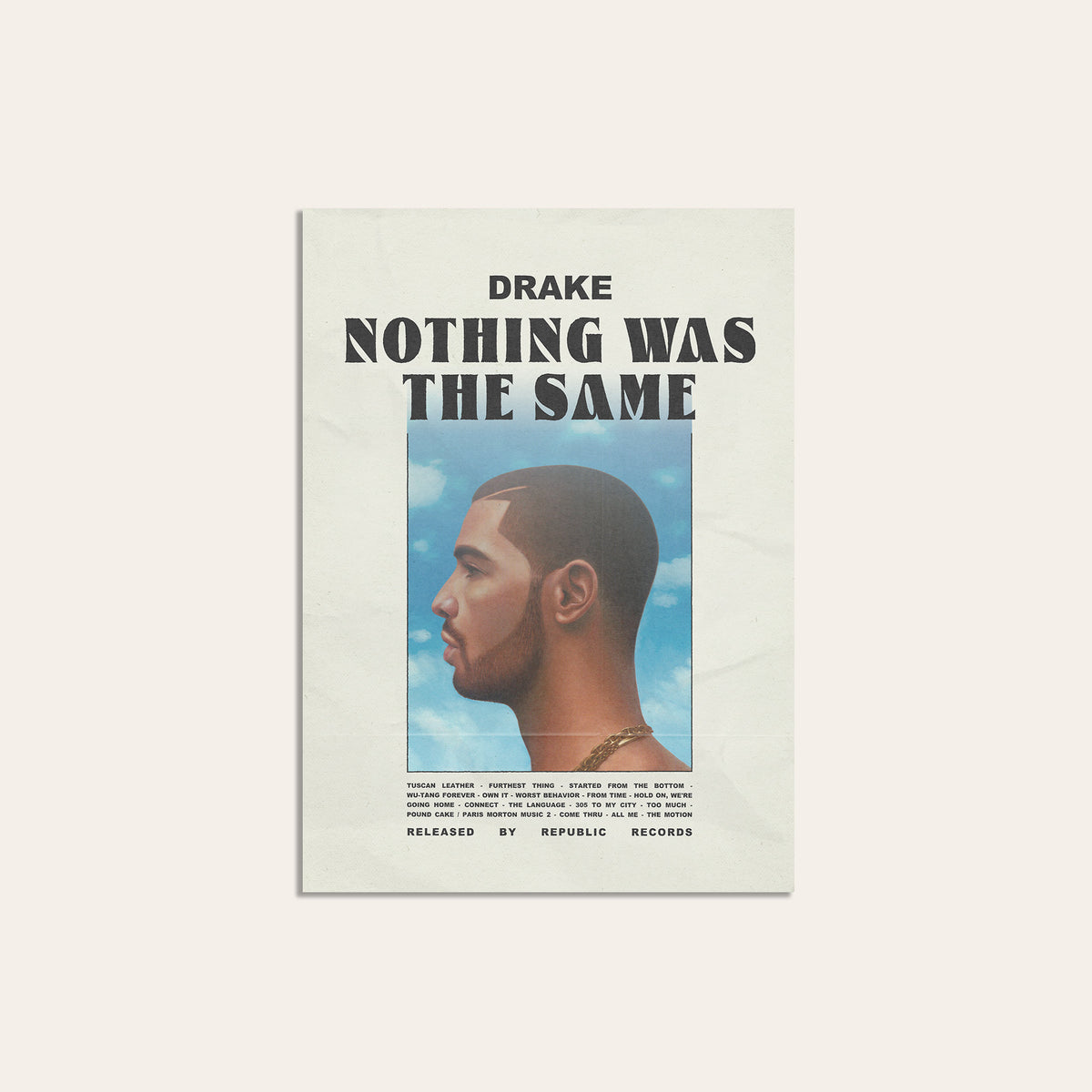 Drake Nothing Was the Same album poster — unframed print