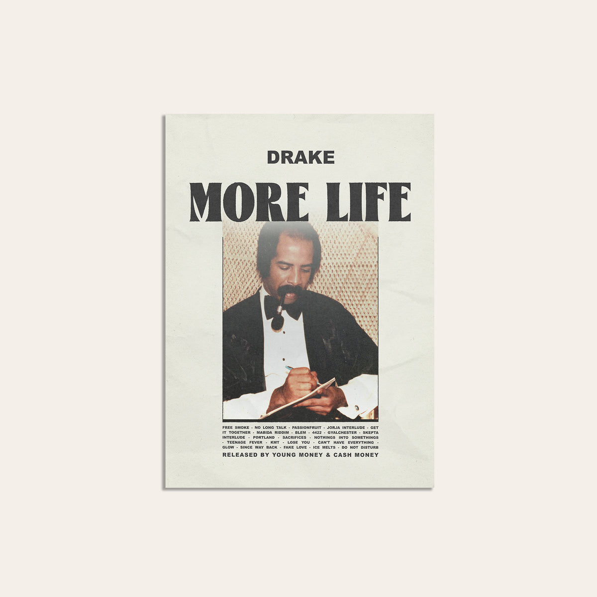 Drake More Life album poster — unframed print