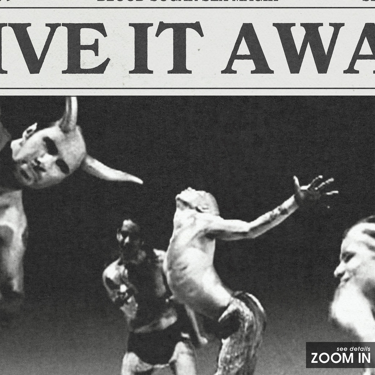 Red Hot Chili Peppers Give It Away Performance Scene newspaper poster — close-up detail