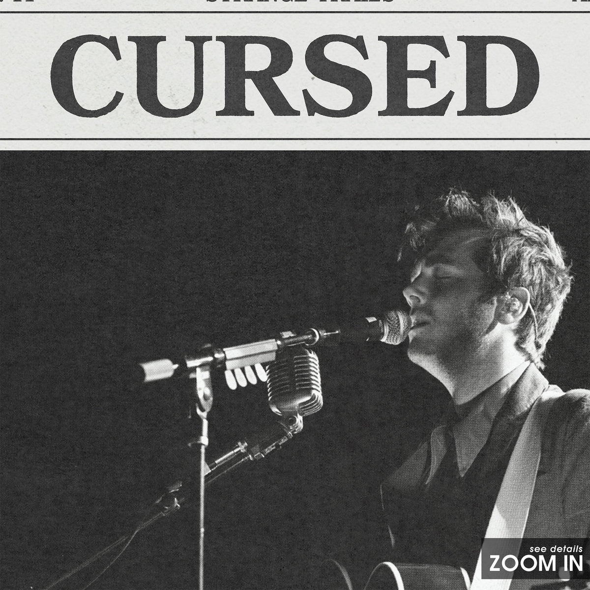 Lord Huron Cursed newspaper poster — close-up detail