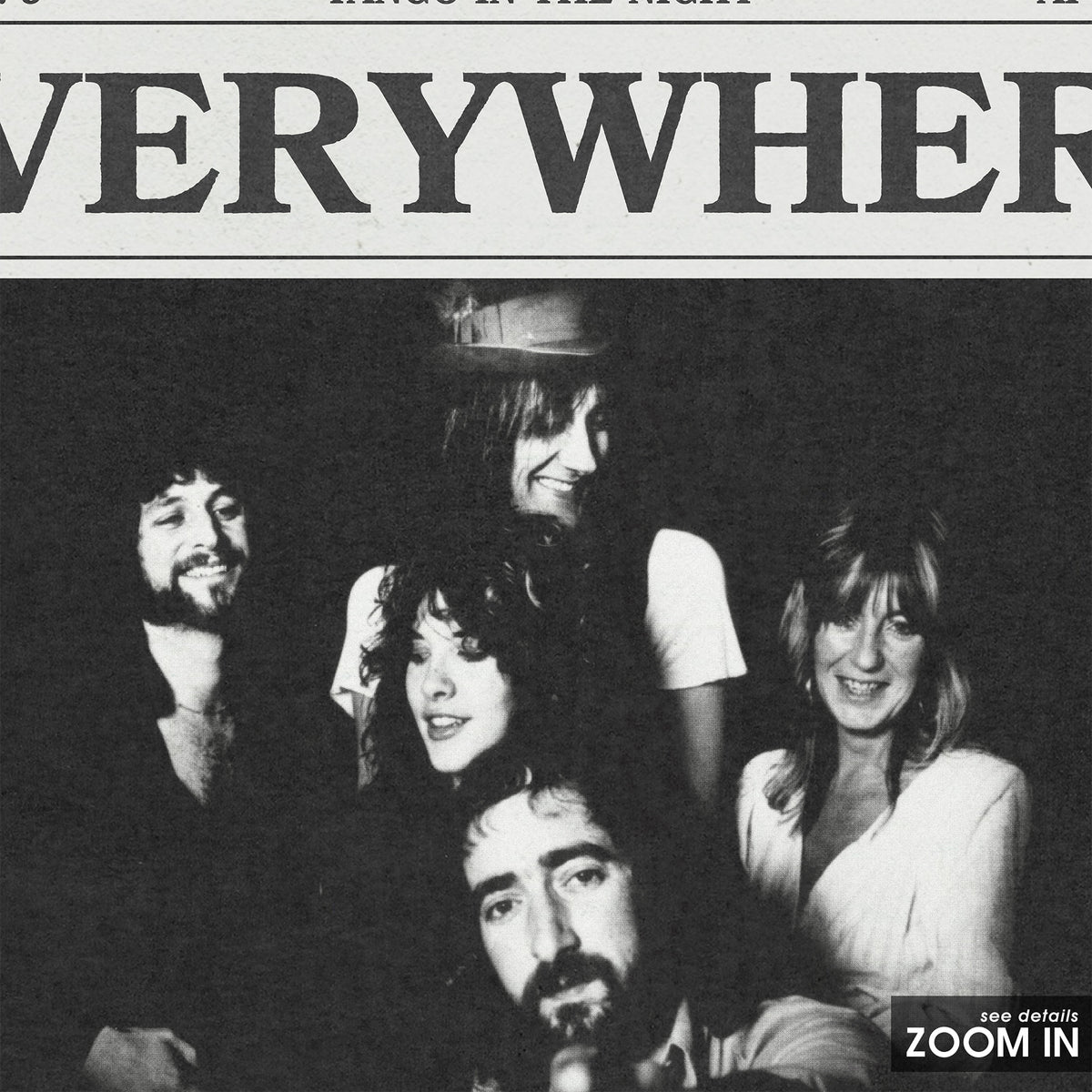 Fleetwood Mac Everywhere newspaper poster — close-up detail