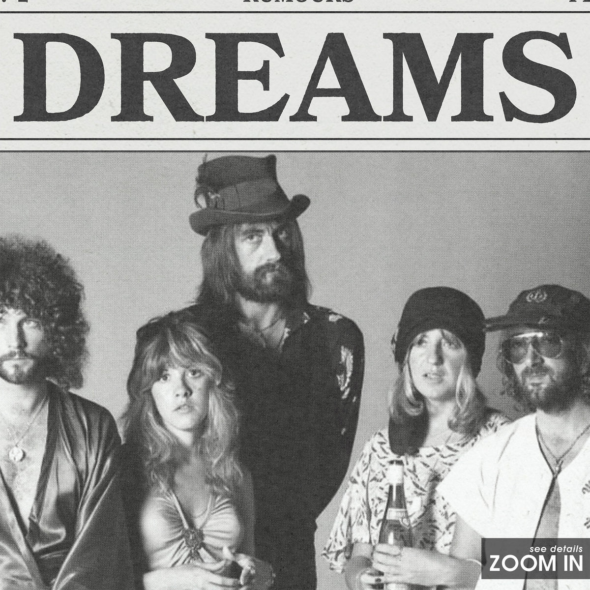 Fleetwood Mac Dreams Band Portrait newspaper poster — close-up detail