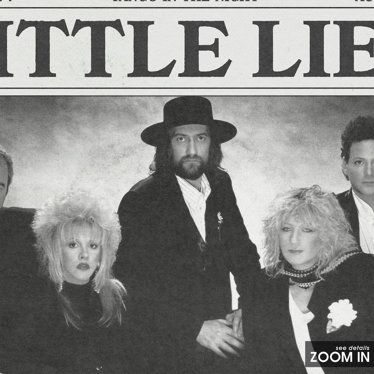 Fleetwood Mac Little Lies newspaper poster — close-up detail