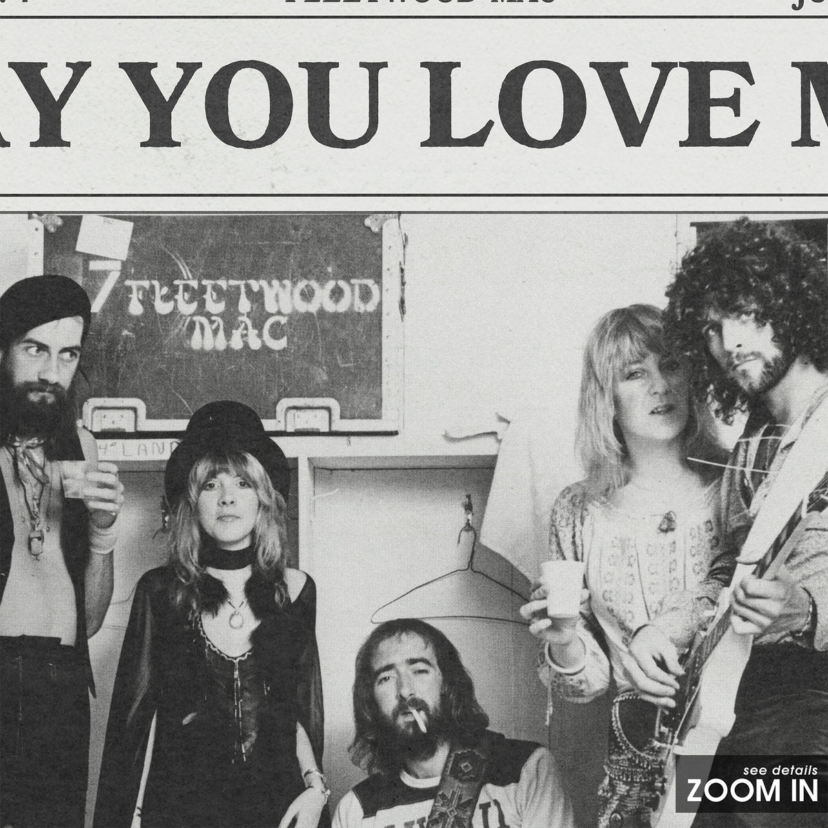 Fleetwood Mac Say You Love Me newspaper poster — close-up detail
