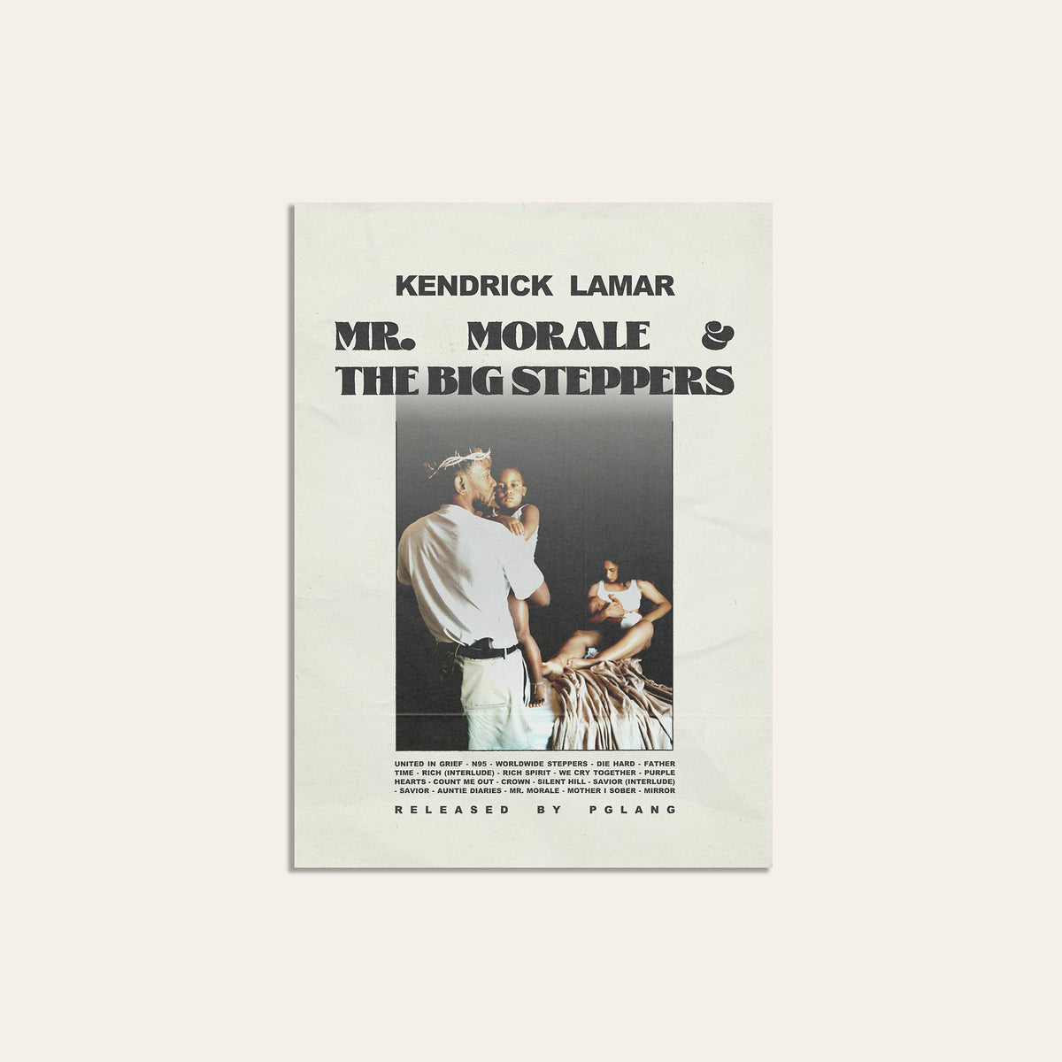 Kendrick Lamar Mr. Morale & the Big Steppers Family Album Edition album poster — unframed print