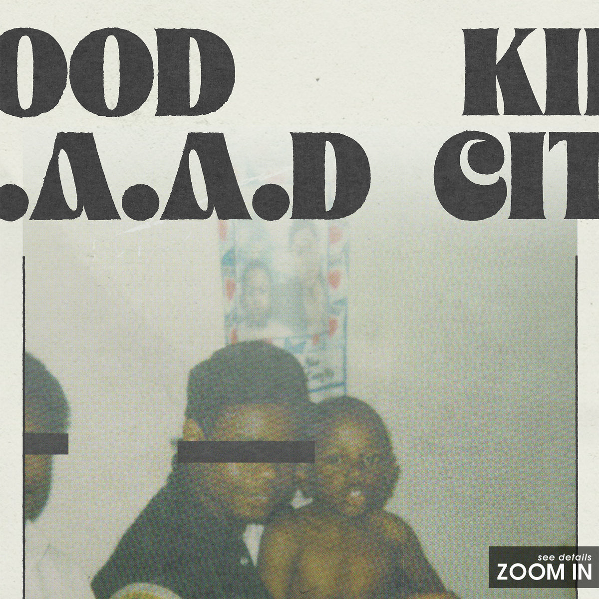 Kendrick Lamar Good Kid, M.A.A.D City Family Portrait Edition album poster — close-up detail