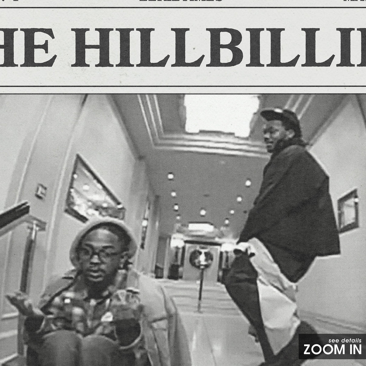 Baby Keem & Kendrick Lamar The Hillbillies newspaper poster — close-up detail