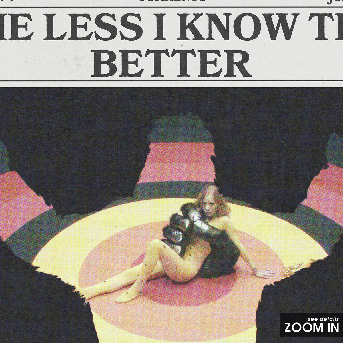 Tame Impala The Less I Know the Better Color Overhead Scene newspaper poster — close-up detail