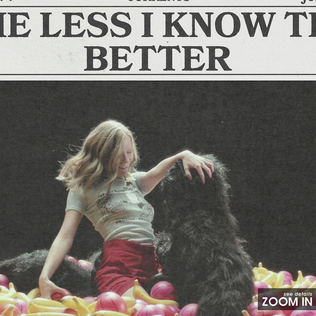Tame Impala The Less I Know the Better Color Ball Pit newspaper poster — close-up detail