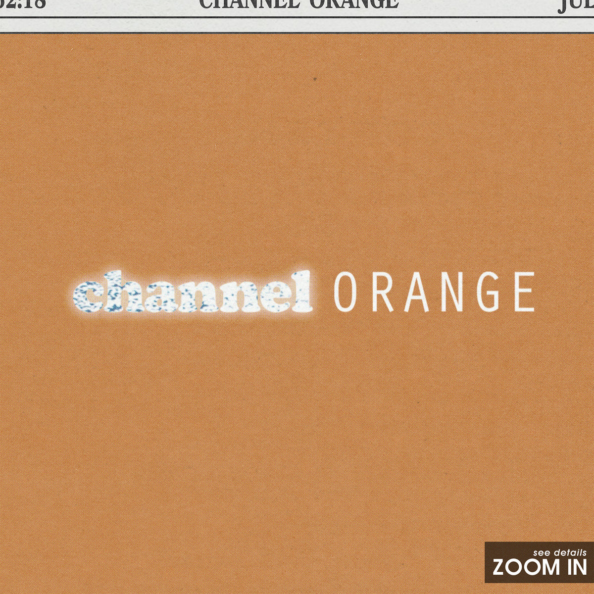 Frank Ocean Channel Orange Album Report album poster — close-up detail