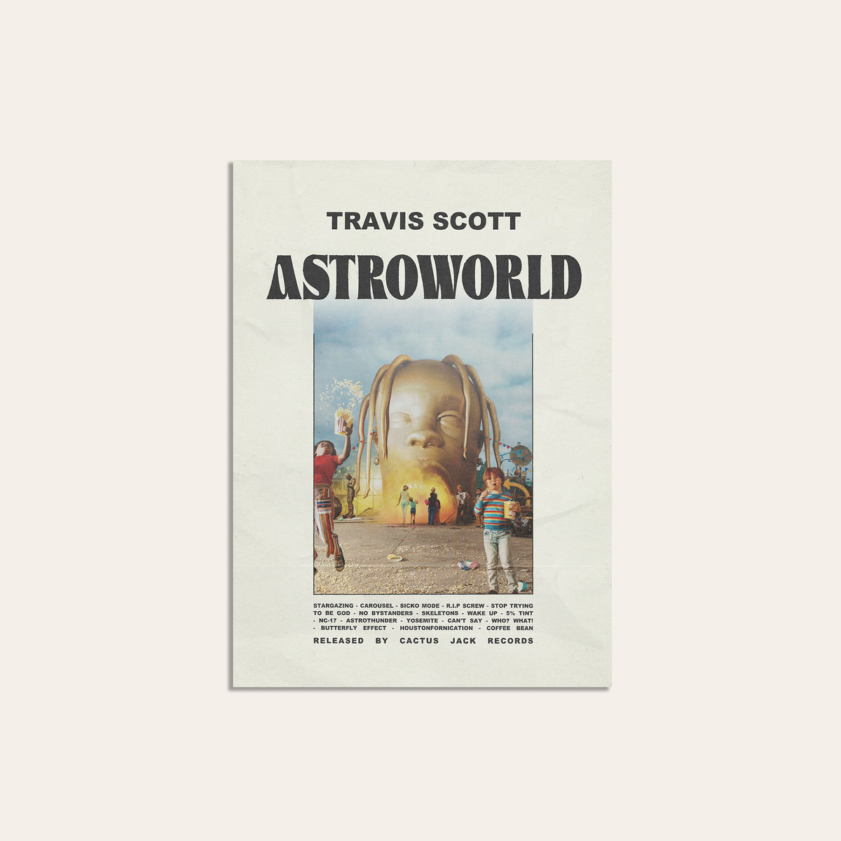 Travis Scott Astroworld newspaper poster — unframed print