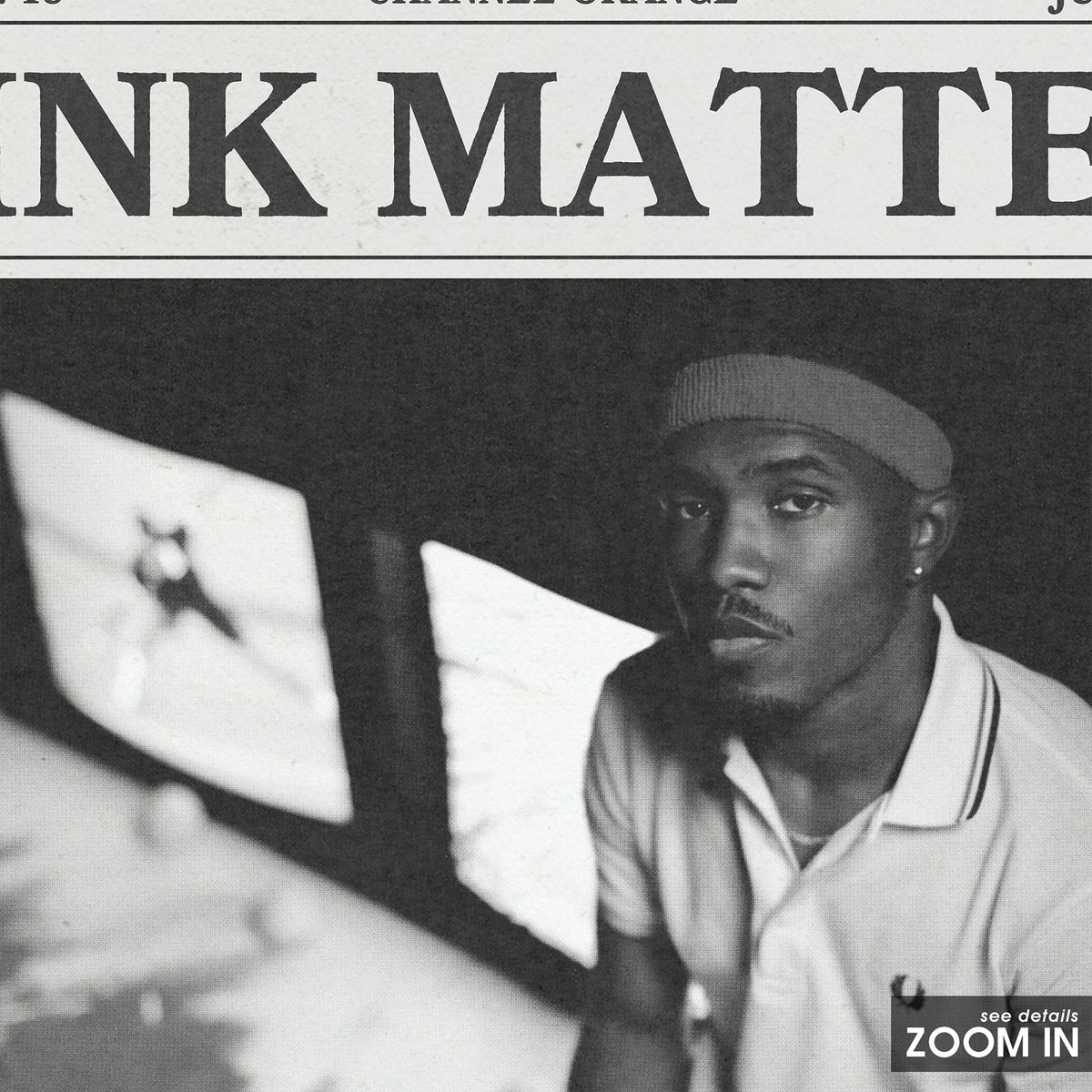 Frank Ocean Pink Matter newspaper poster — close-up detail