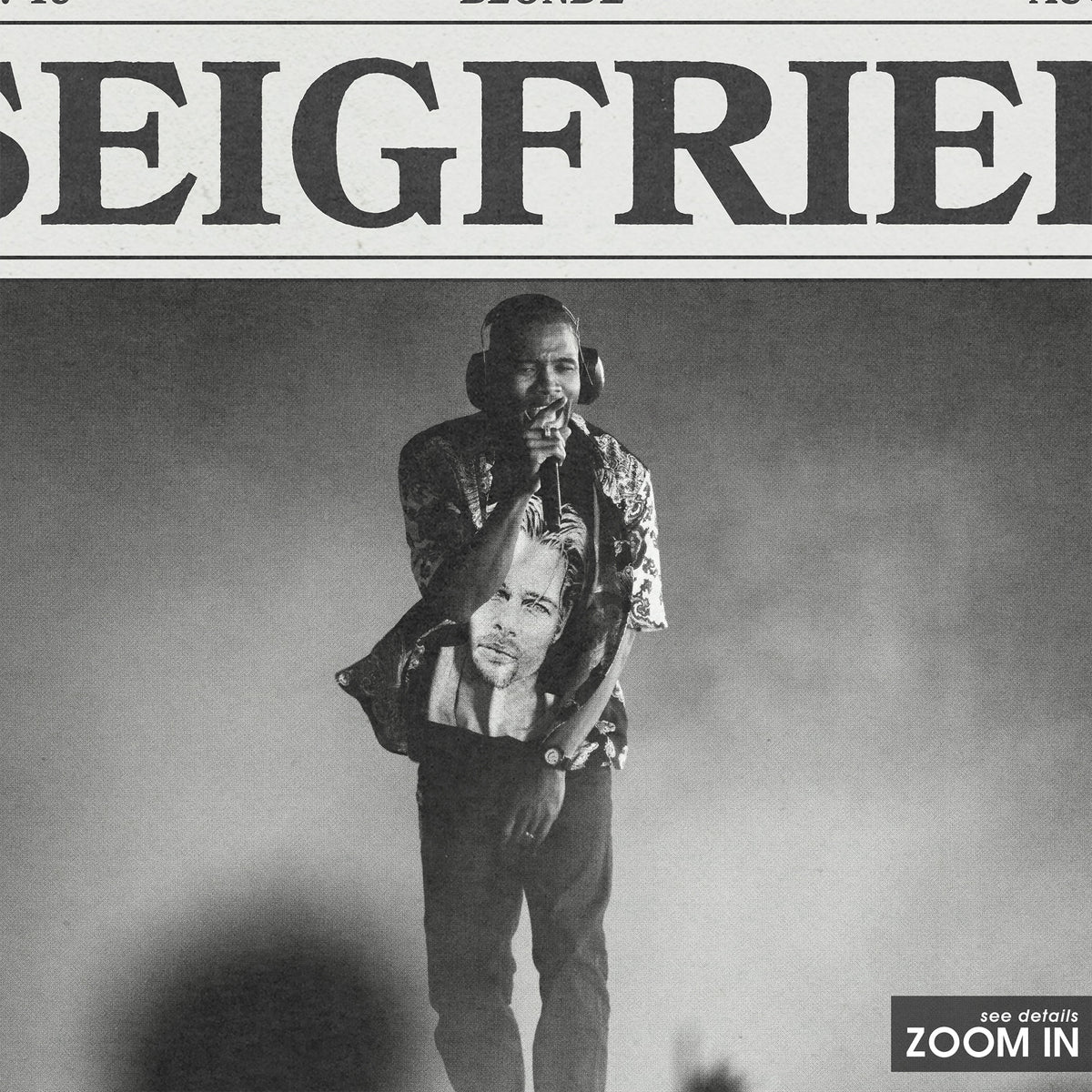 Frank Ocean Seigfried newspaper poster — close-up detail