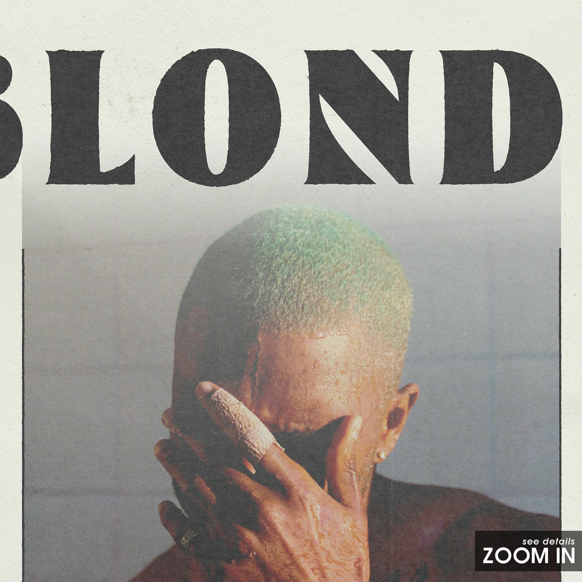 Frank Ocean Blonde Cover Portrait Edition album poster — close-up detail
