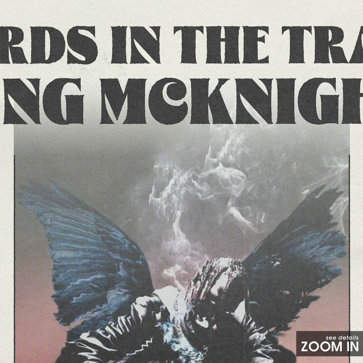 Travis Scott Birds in the Trap newspaper poster — close-up detail