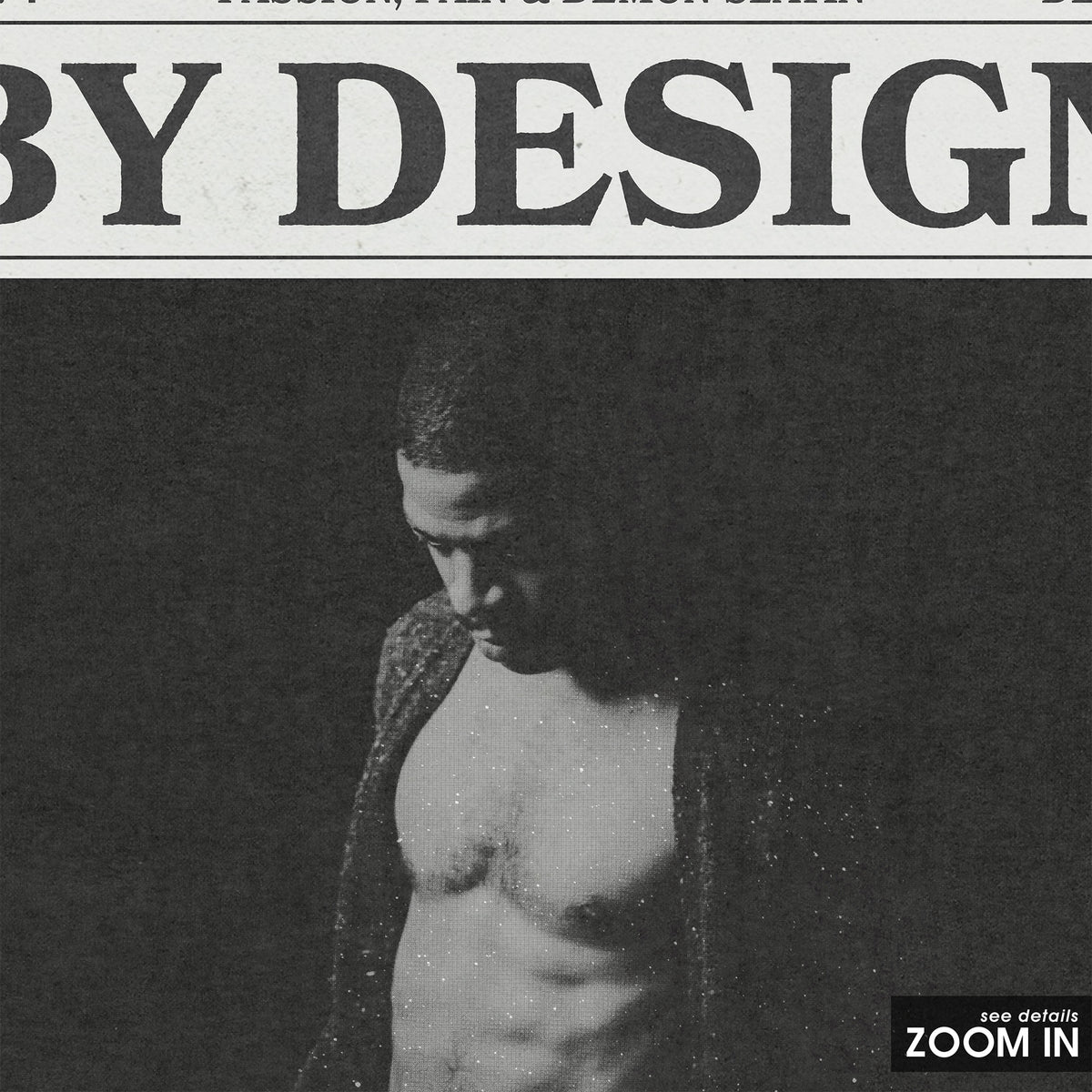 Kid Cudi By Design newspaper poster — close-up detail
