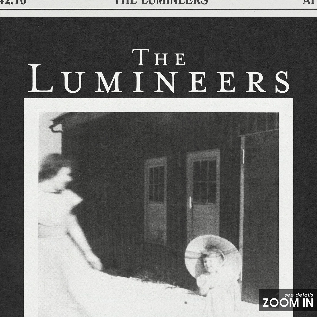 The Lumineers The Lumineers newspaper poster — close-up detail