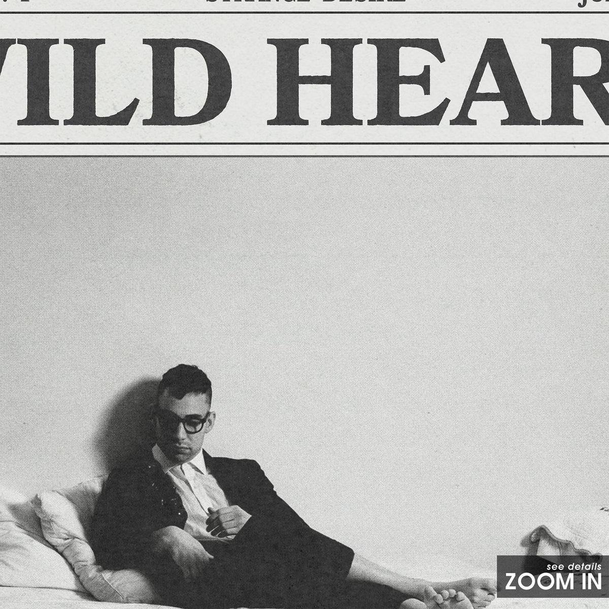 Bleachers Wild Heart newspaper poster — close-up detail