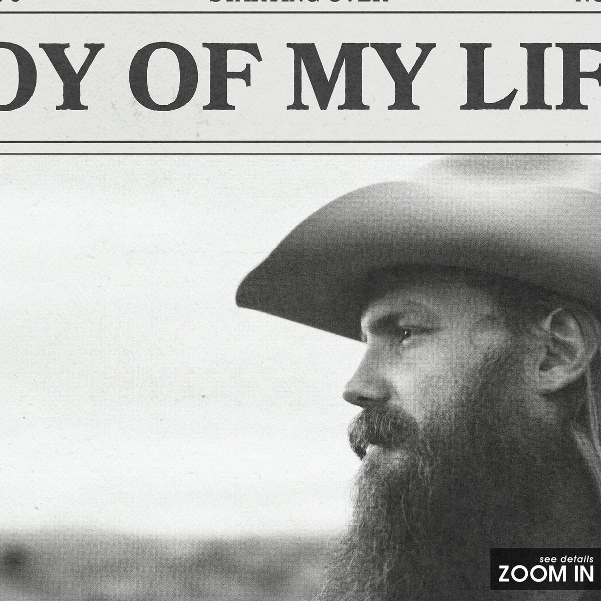 Chris Stapleton Joy of My Life newspaper poster — close-up detail