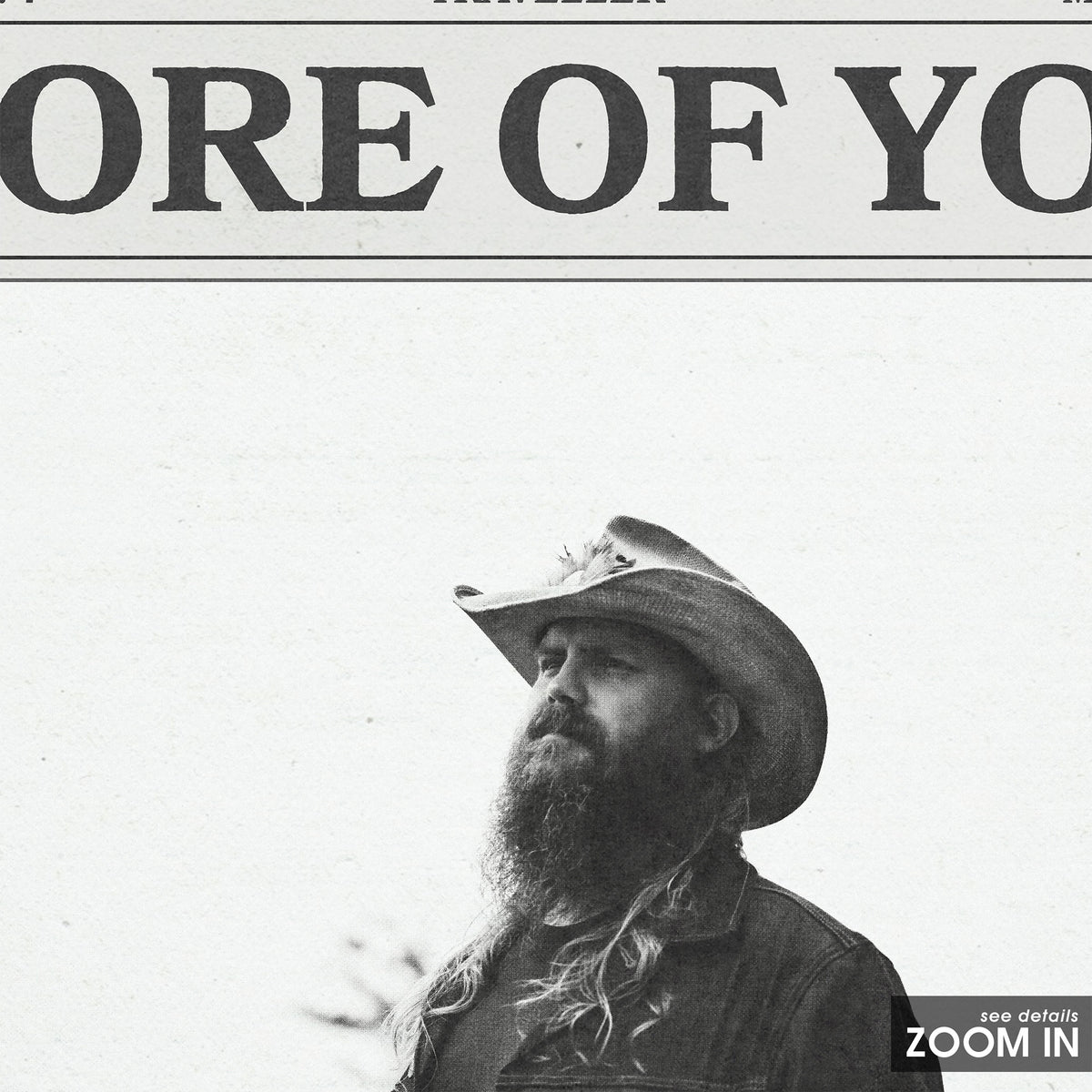 Chris Stapleton More of You newspaper poster — close-up detail