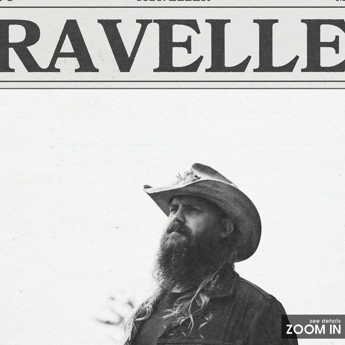 Chris Stapleton Traveller newspaper poster — close-up detail