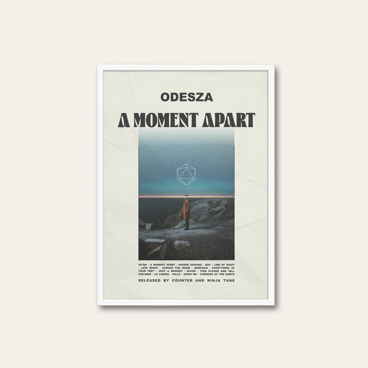 ODESZA A Moment Apart newspaper poster — white frame