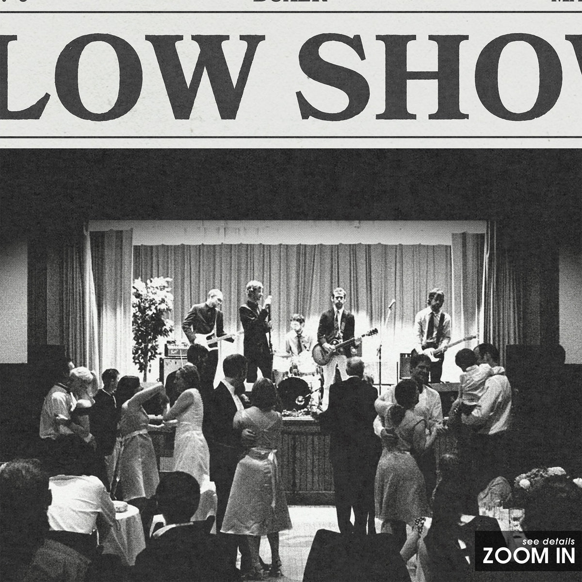 The National Slow Show newspaper poster — close-up detail