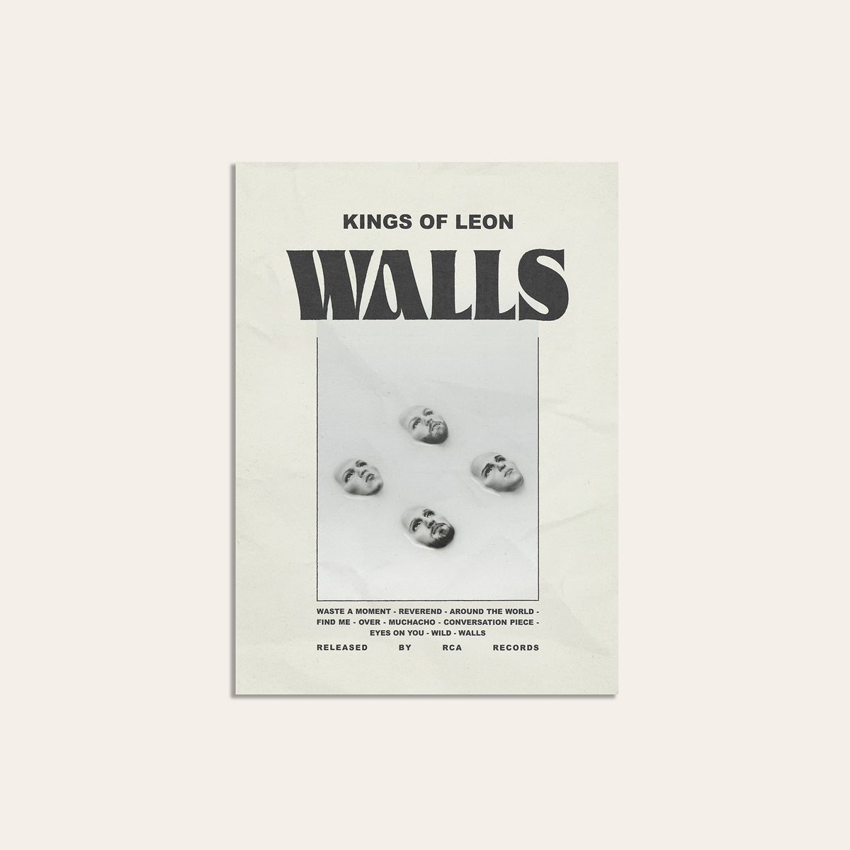 Kings of Leon WALLS newspaper poster — unframed print