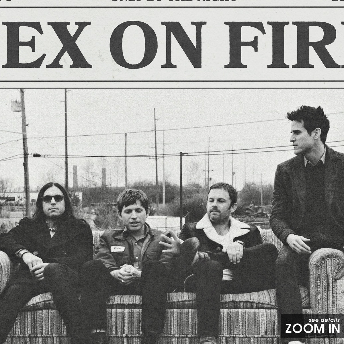 Kings of Leon Sex on Fire newspaper poster — close-up detail