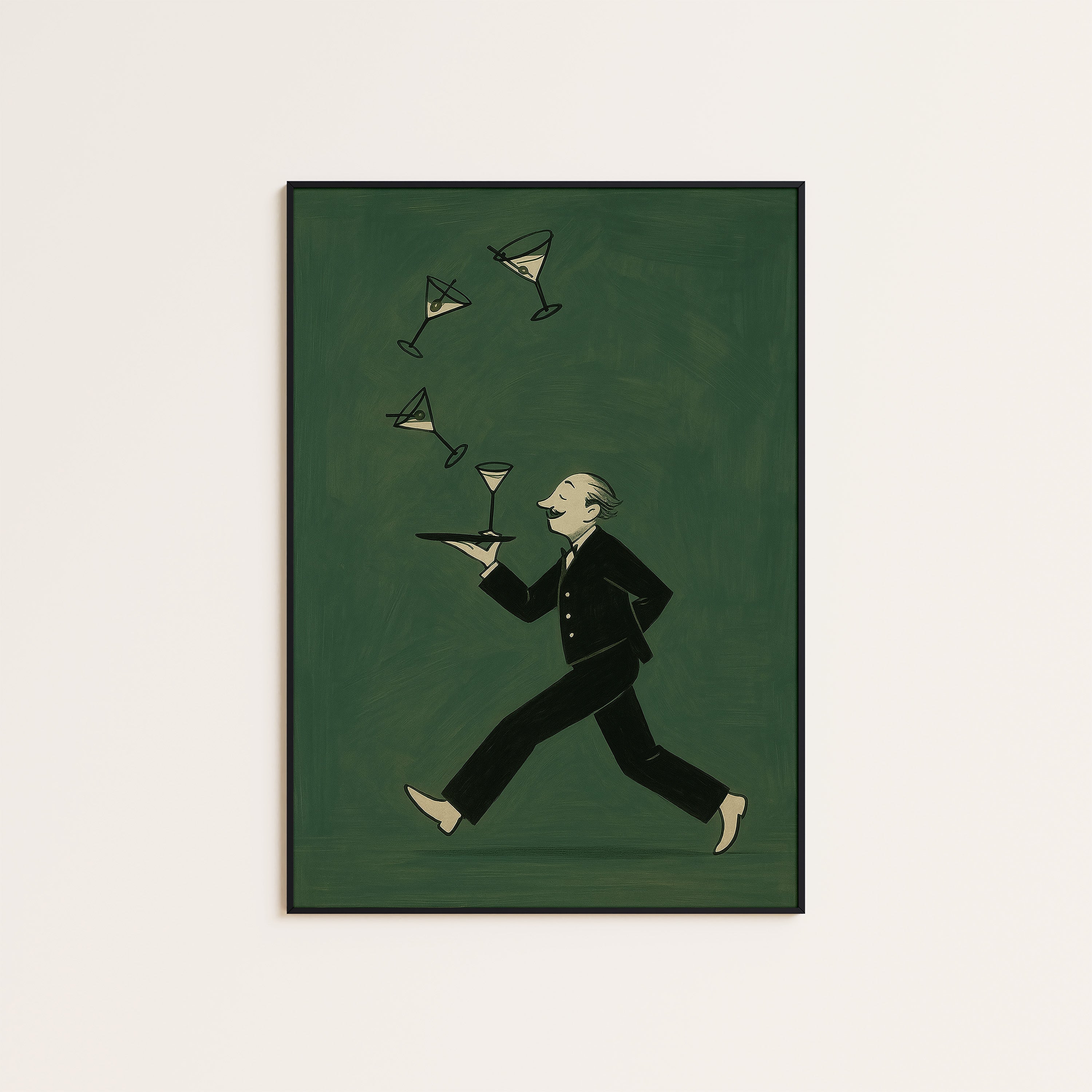 The Rush Order — Martini Waiter Print – unframed poster