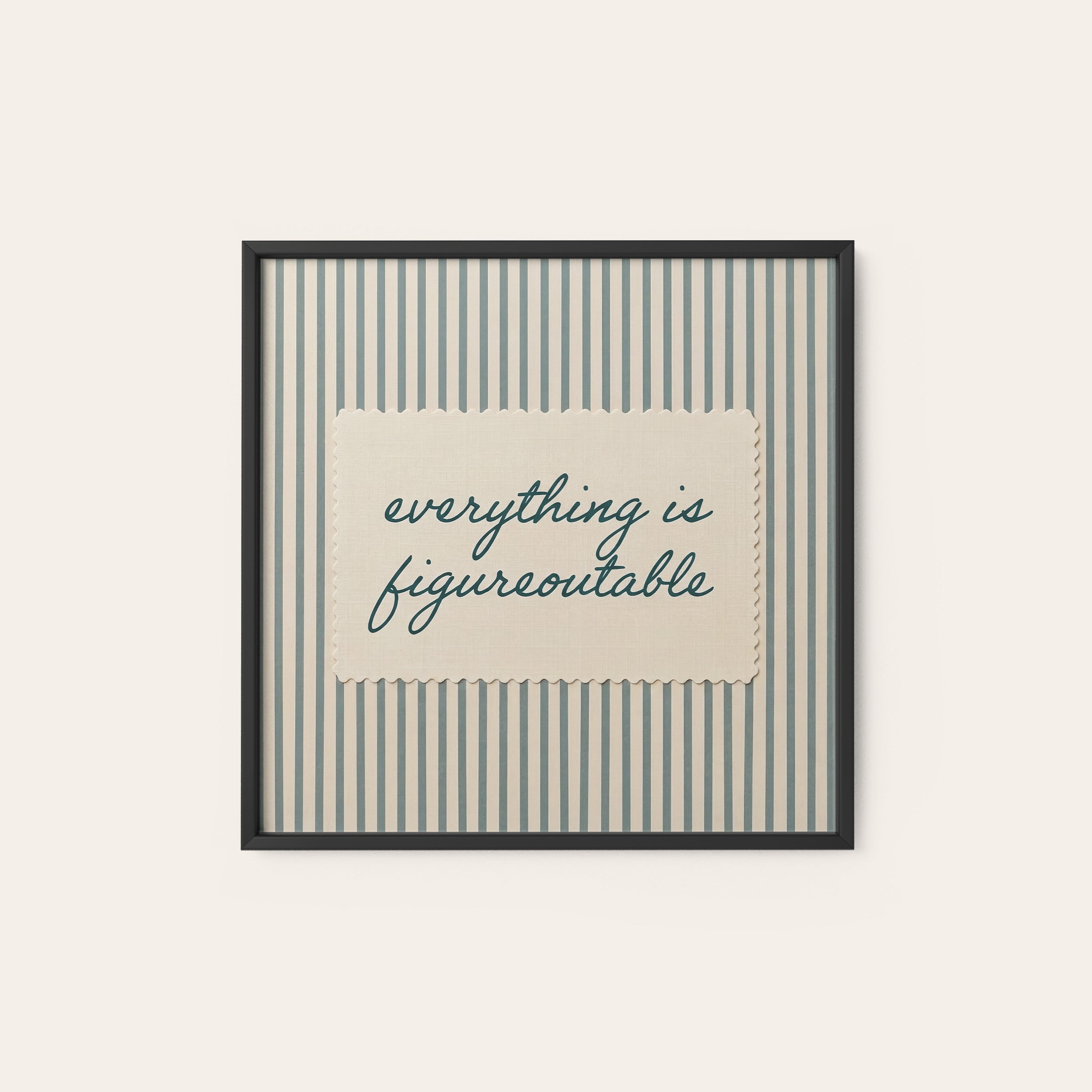 Figureoutable — Square Stitch Print – black frame