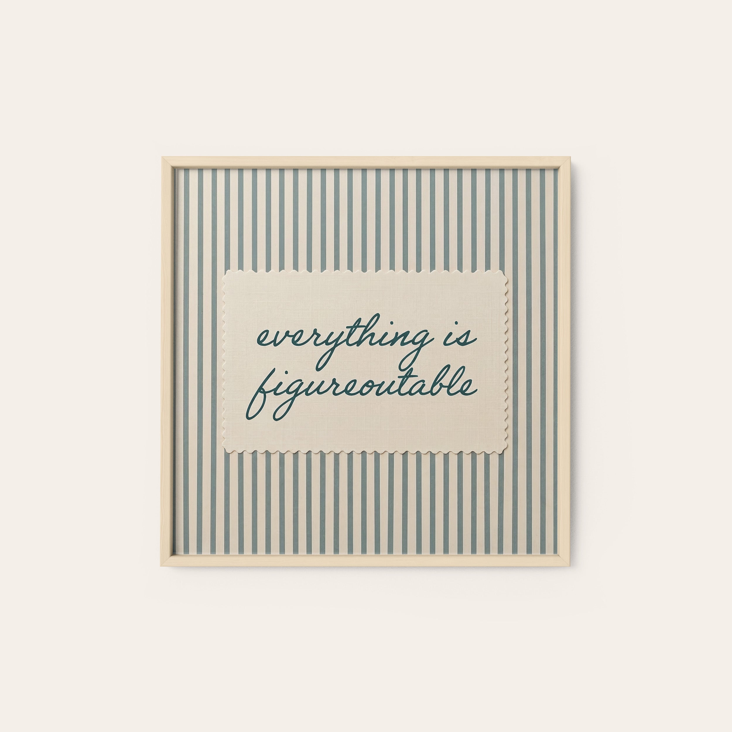 Figureoutable — Square Stitch Print – natural wood frame