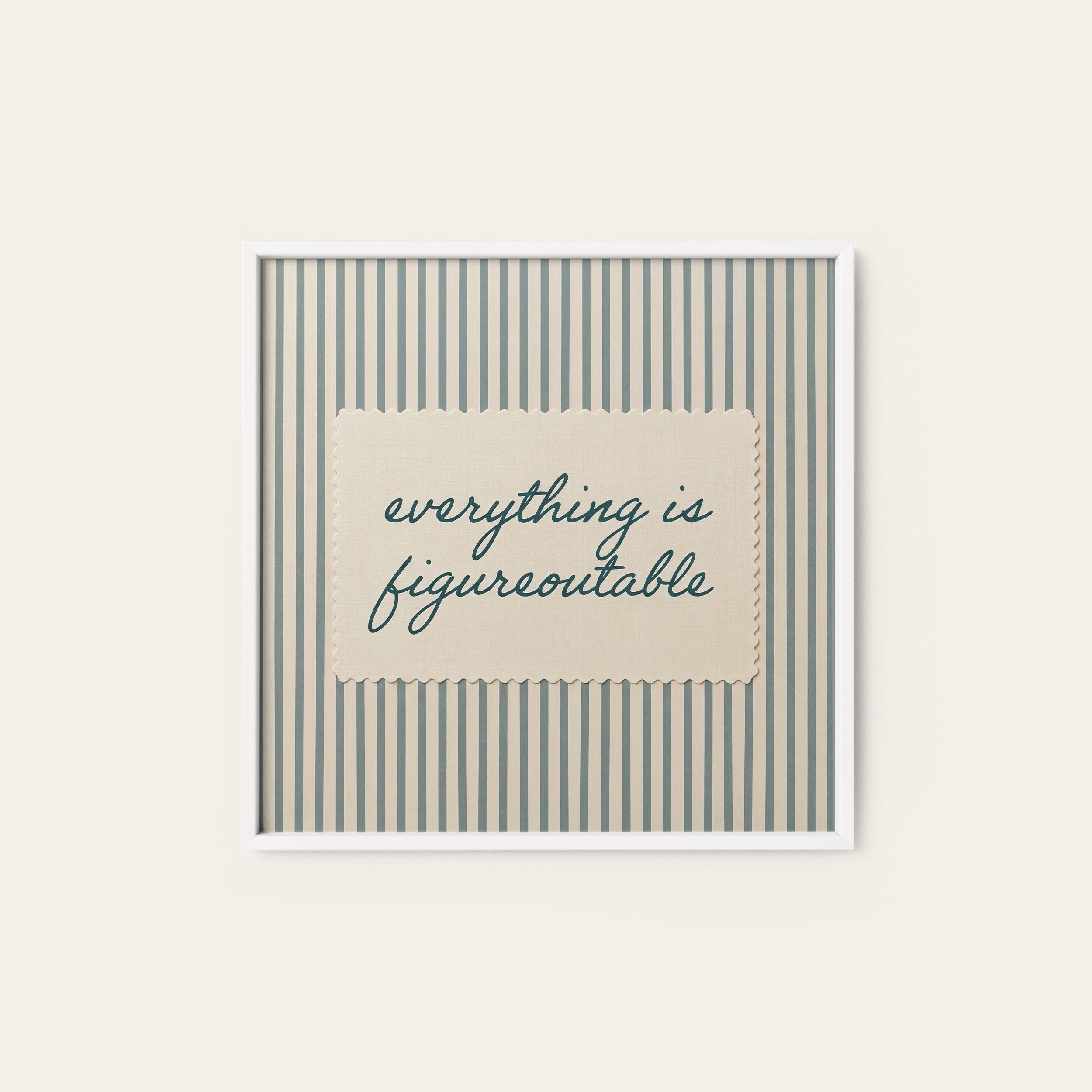 Figureoutable — Square Stitch Print – white frame