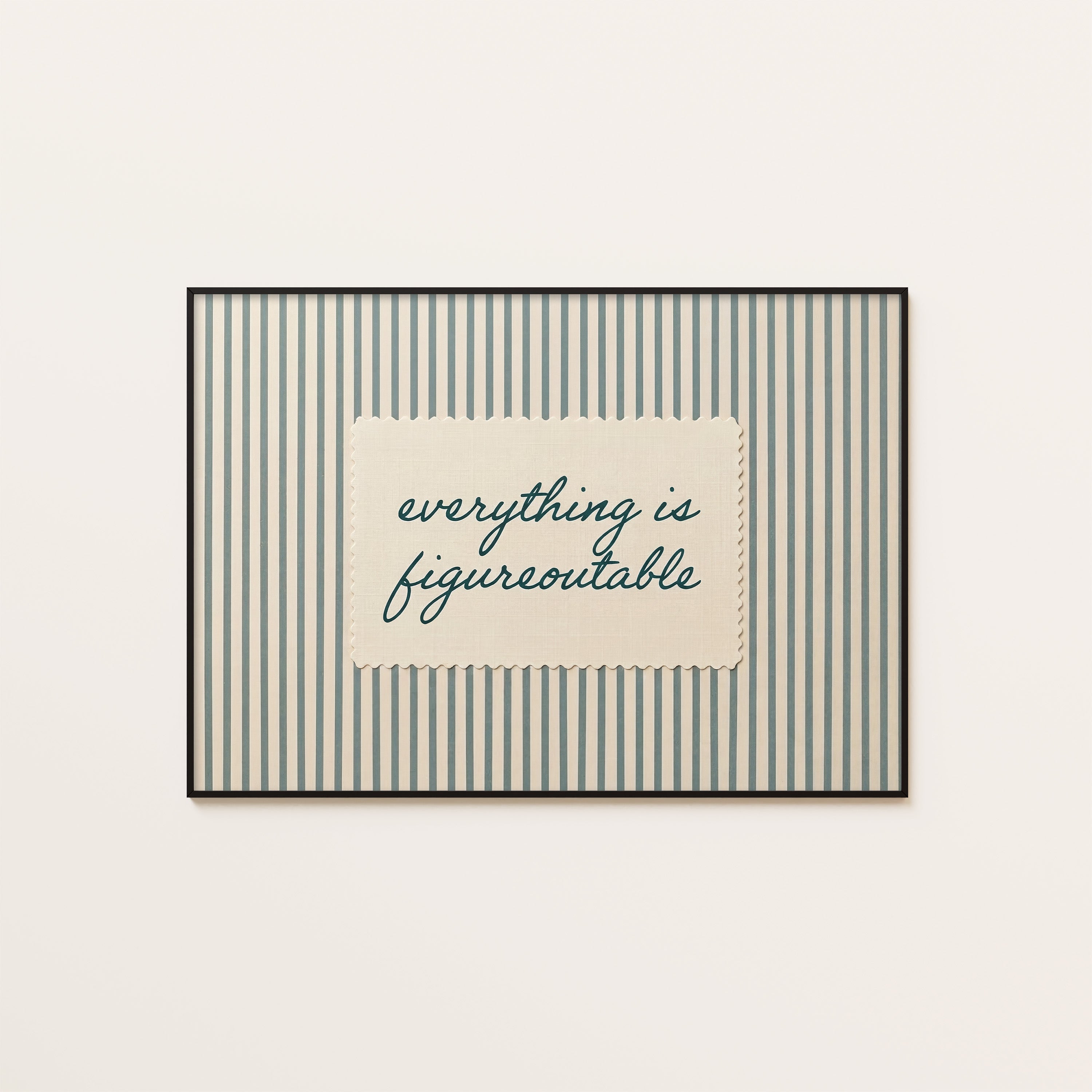 Figureoutable Stitch — Blue Stripe Print – unframed poster