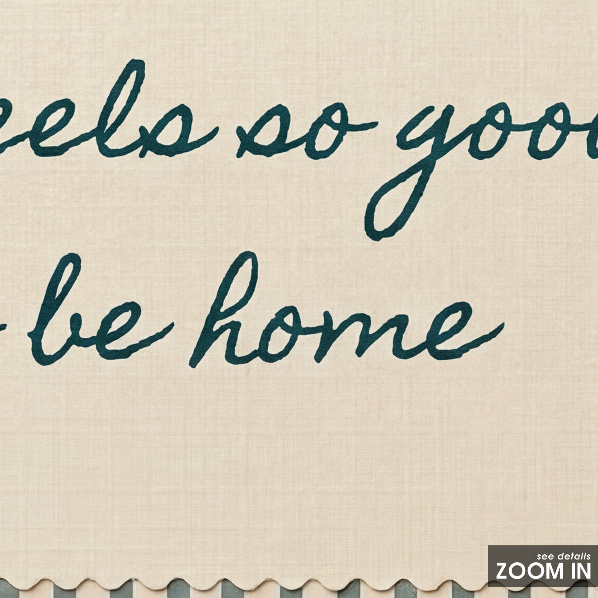 Good to Be Home — Stitch Print – detail closeup