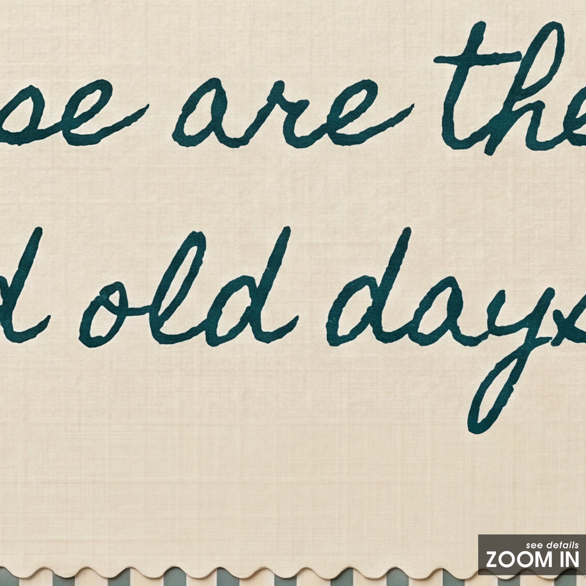 Good Old Days — Square Stitch Print – detail closeup