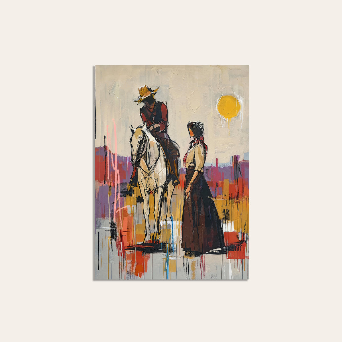 Last Light on the Range unframed western art print