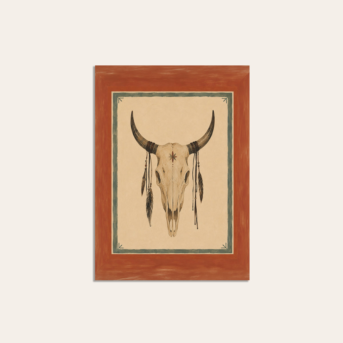 Desert Relic - Longhorn Skull Print - unframed print