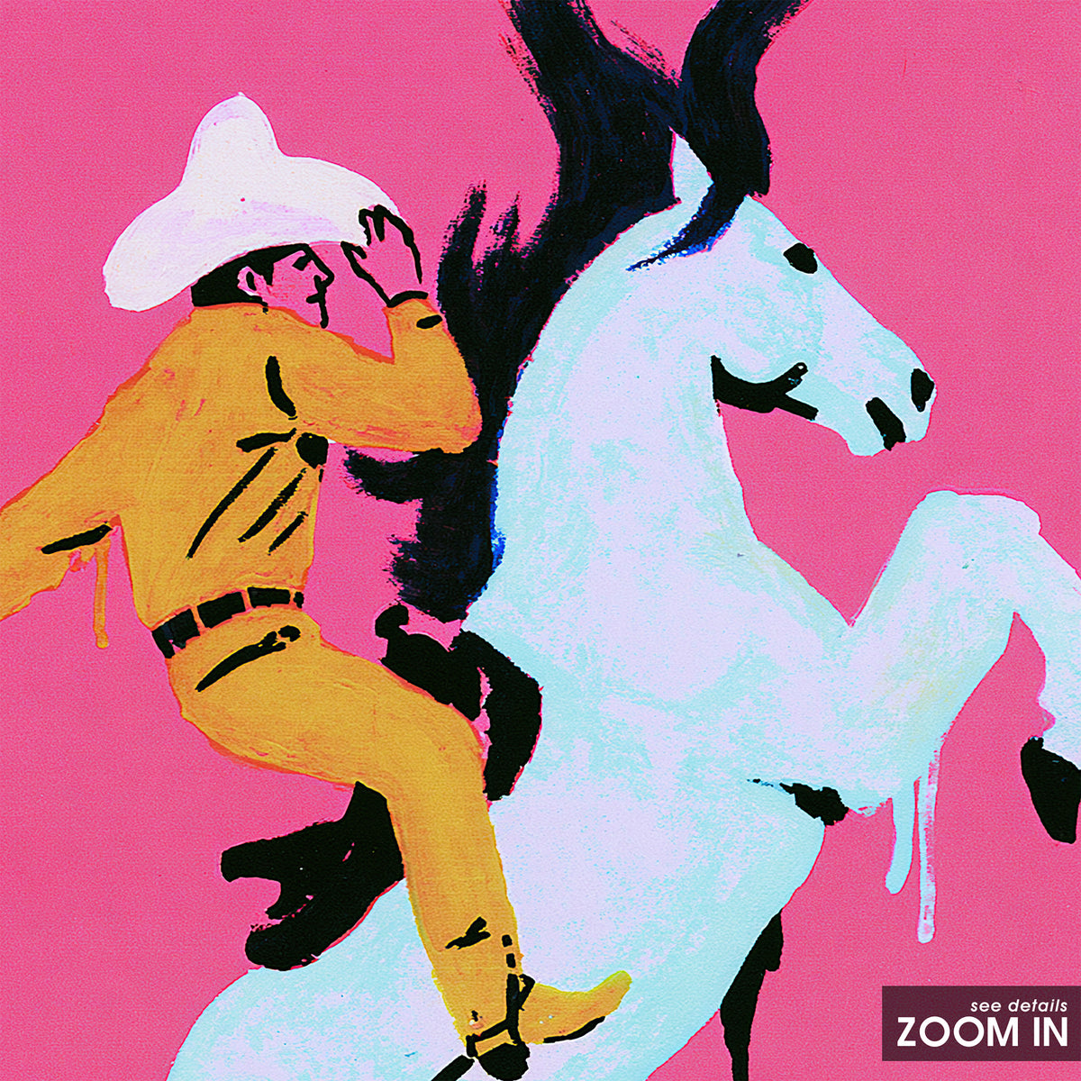 Pink Rodeo - Pop Art Cowboy Print - artwork detail