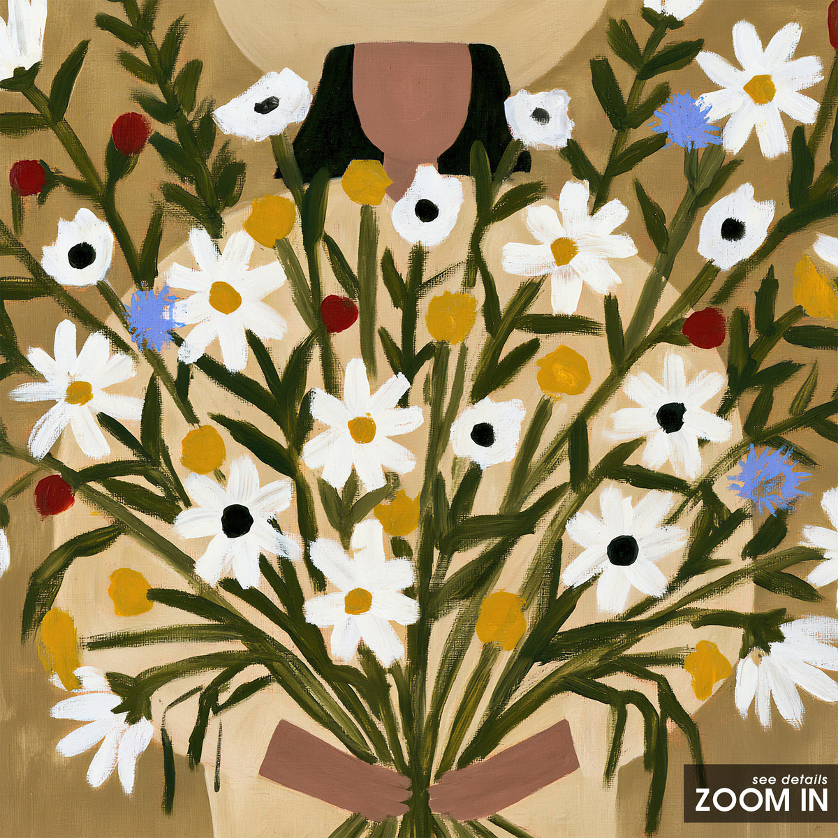 Flowers for You - Bouquet Cowboy Print - artwork detail