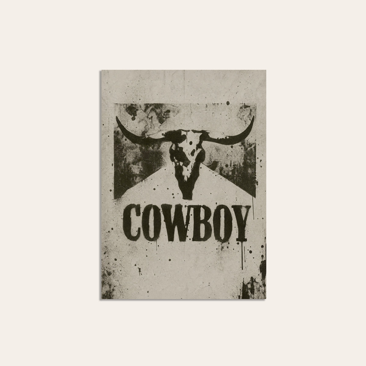 Cowboy Skull unframed western art print