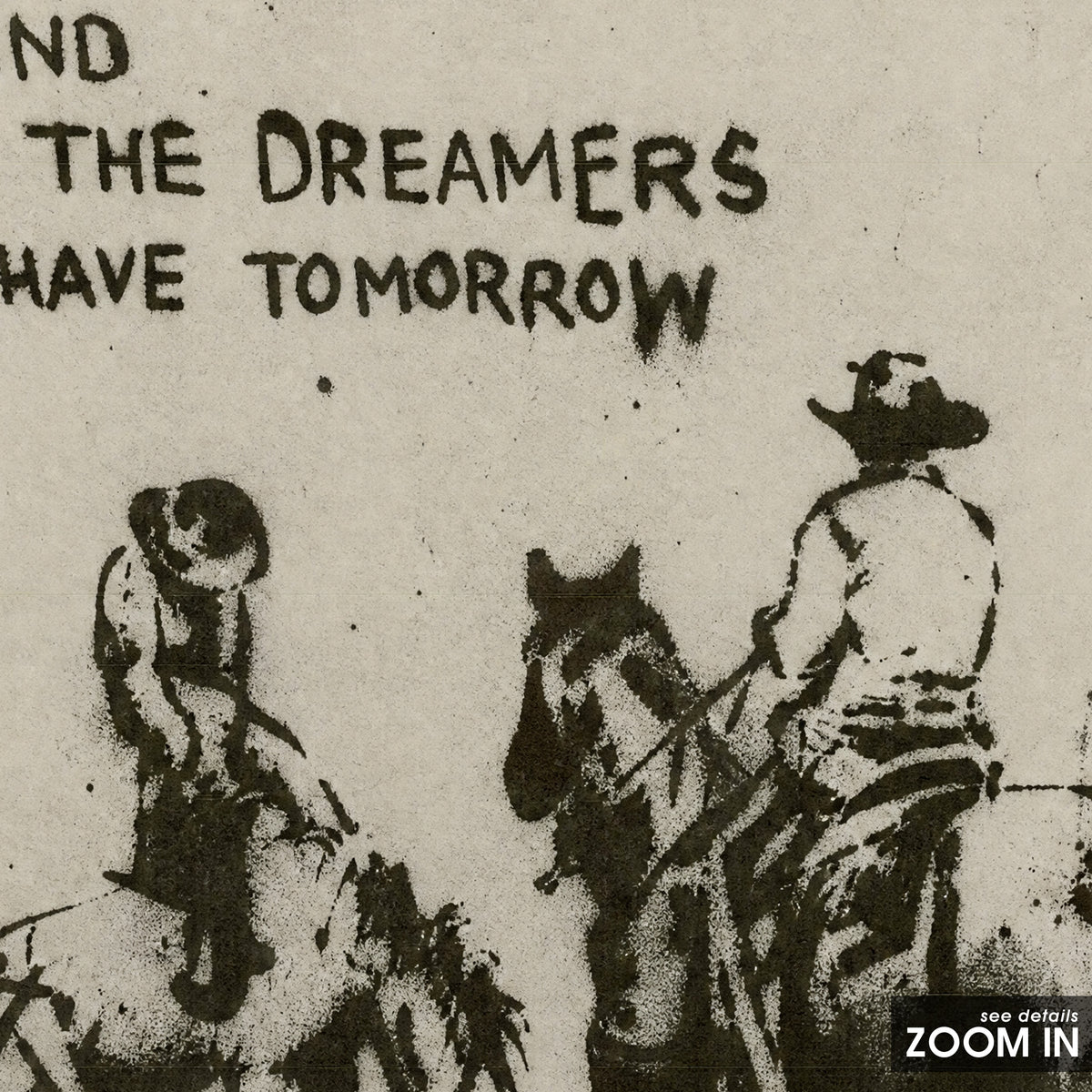 Dreamers Have Tomorrow artwork, close-up of the printed details