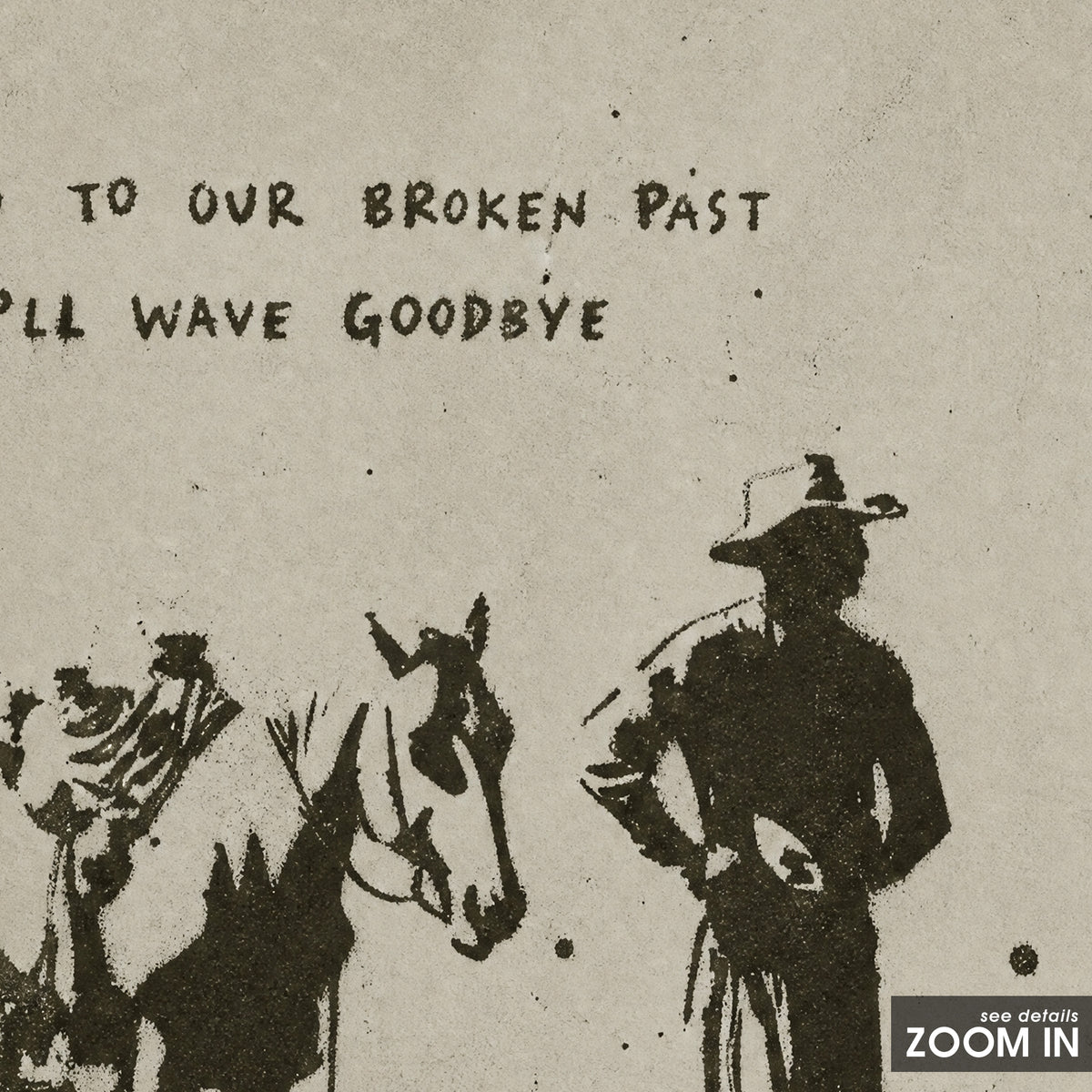 Goodbye to the Past artwork, close-up of the printed details