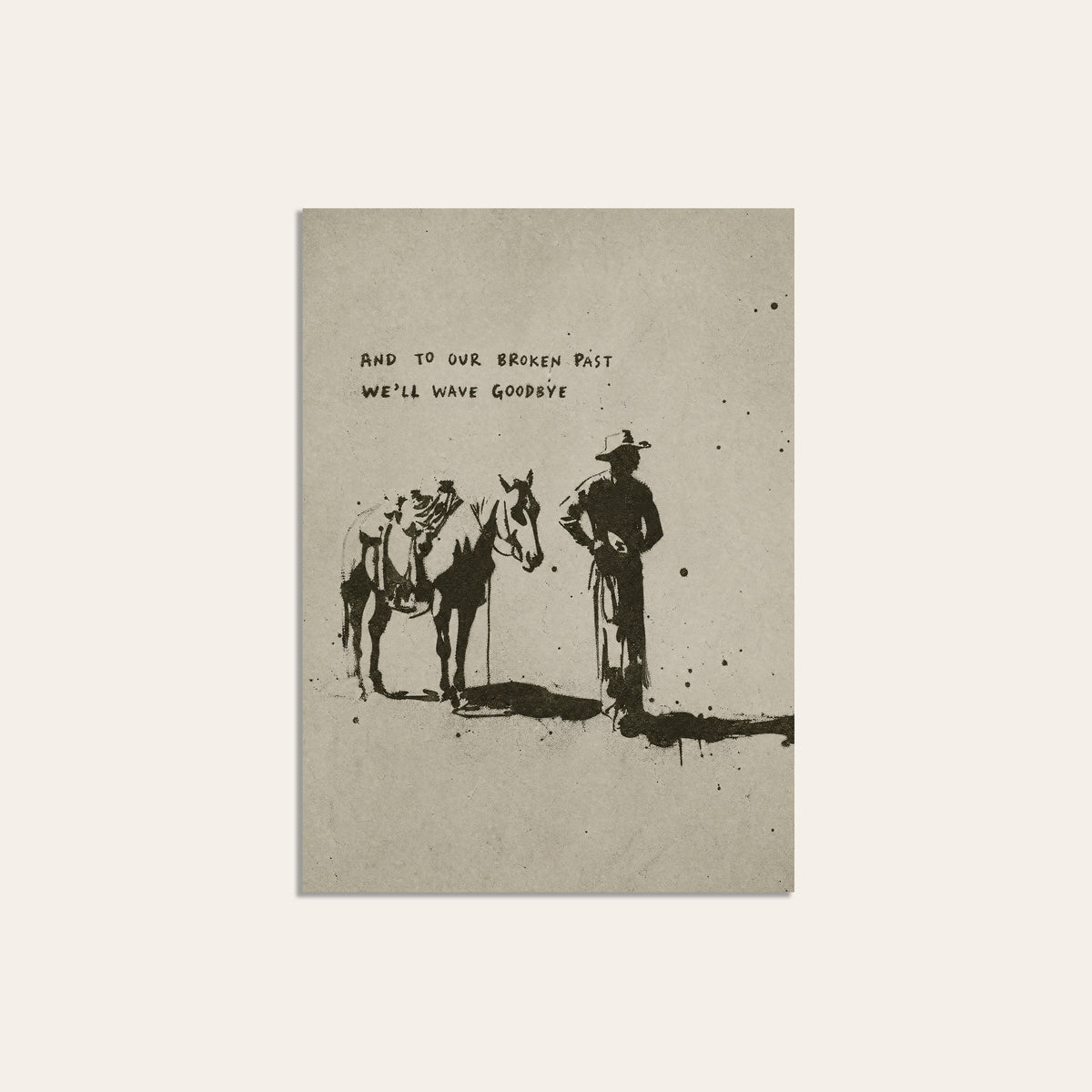 Goodbye to the Past unframed western art print