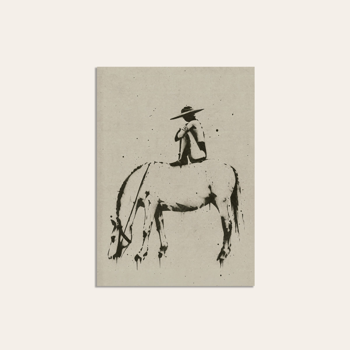 Quiet Trail Horse unframed western art print