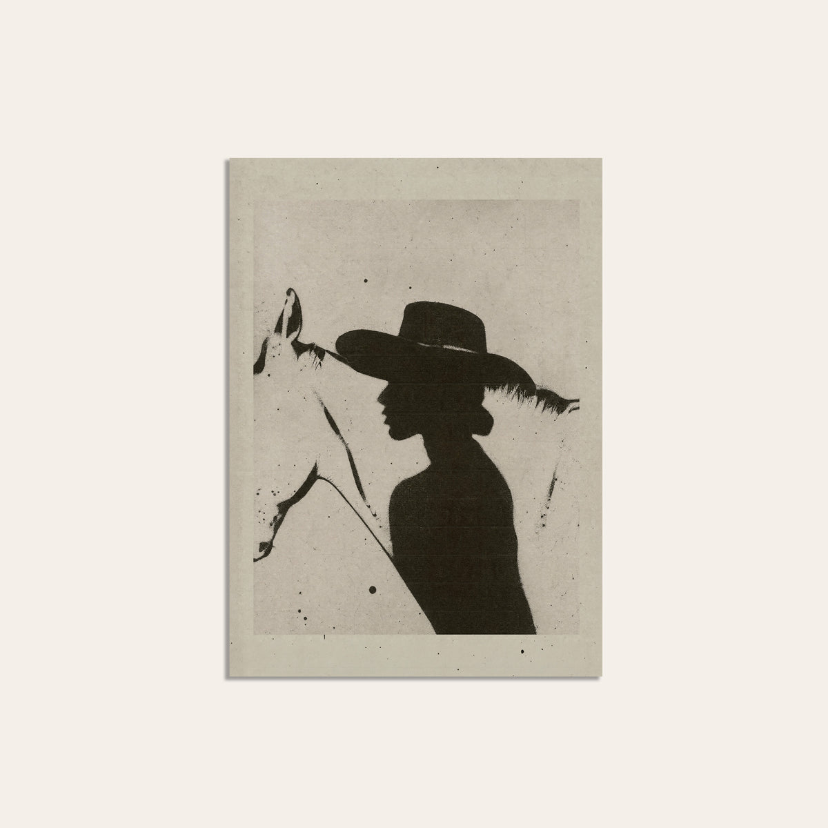 Cowgirl Silhouette unframed western art print