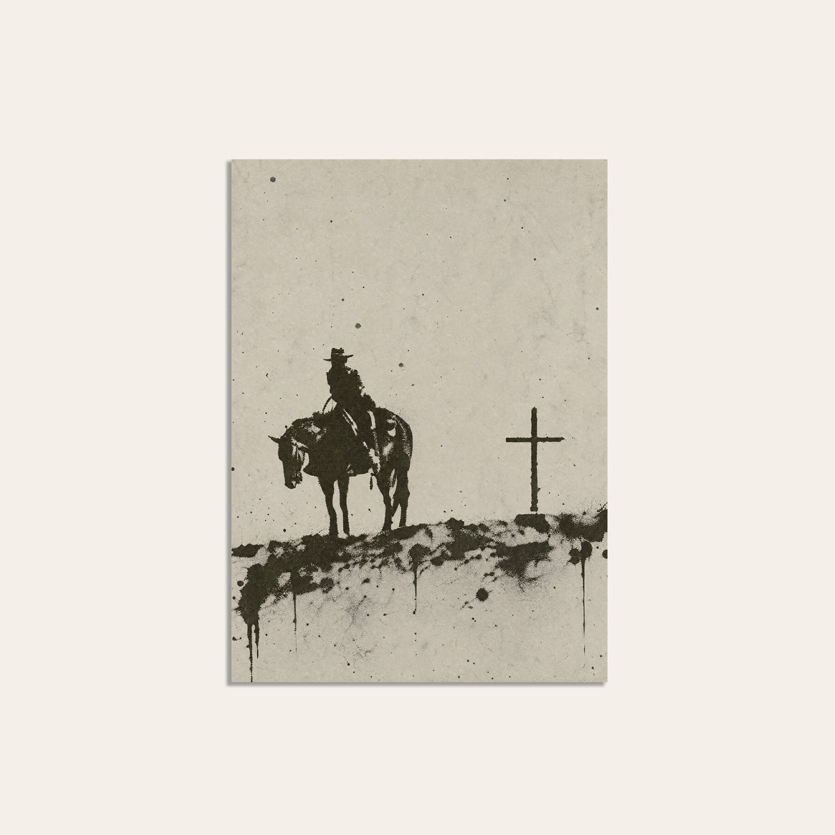 Rider at the Cross unframed western art print