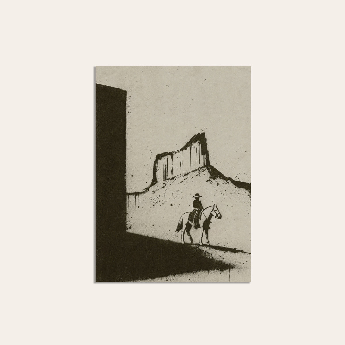 Rider in Monument Valley unframed western art print