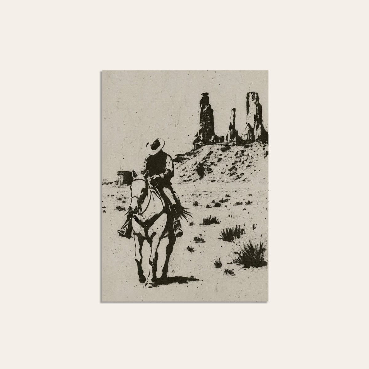 Into the Desert unframed western art print